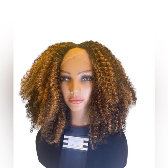 Synthetic Lace Front Afro Kinky Curly Wig -4/30 - Picture 2 of 8
